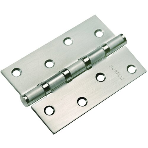 Петля MORELLI (Морелли) стальная универсальная MS 100X70X2.5-4BB SN Цвет - Белый никель, 2 шт.