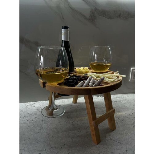 Столик винный (винница) на 2 бокала из бука