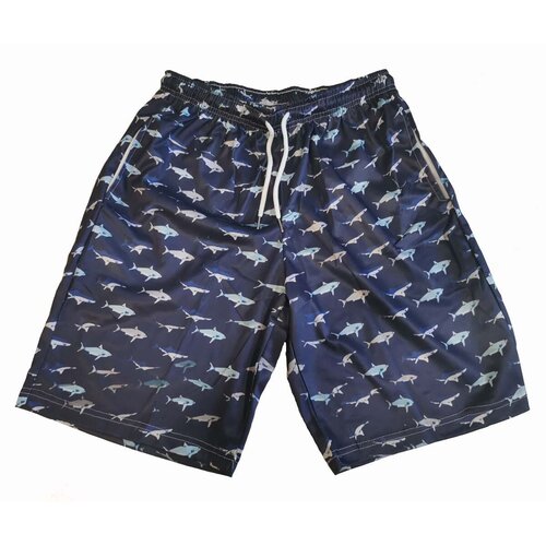 Шорты для плавания , устойчивые к хлору, УФ-защита, быстросохнущие, карманы, размер XL, синий