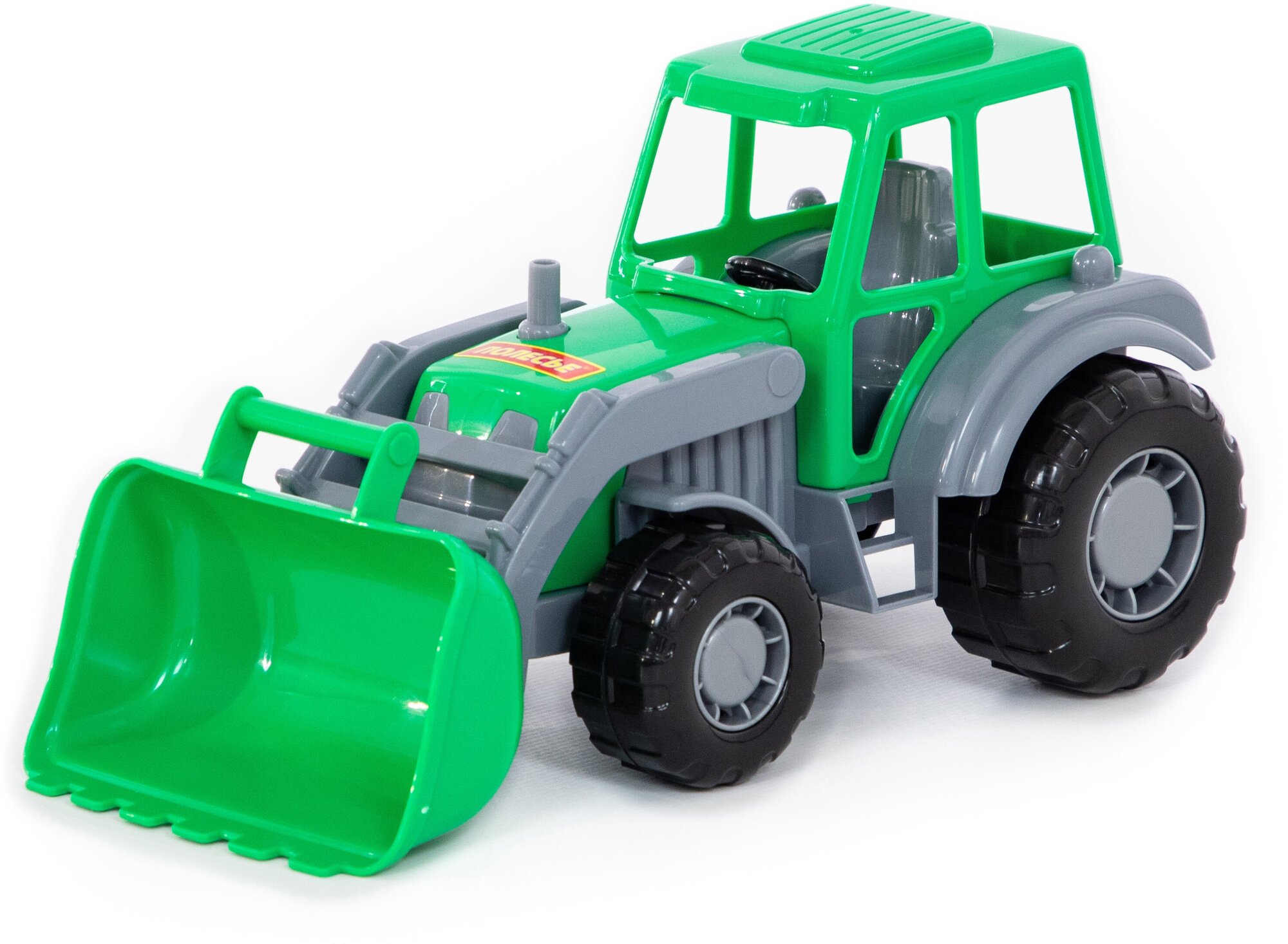 Трактор Полесье серый с зеленым — фото 1