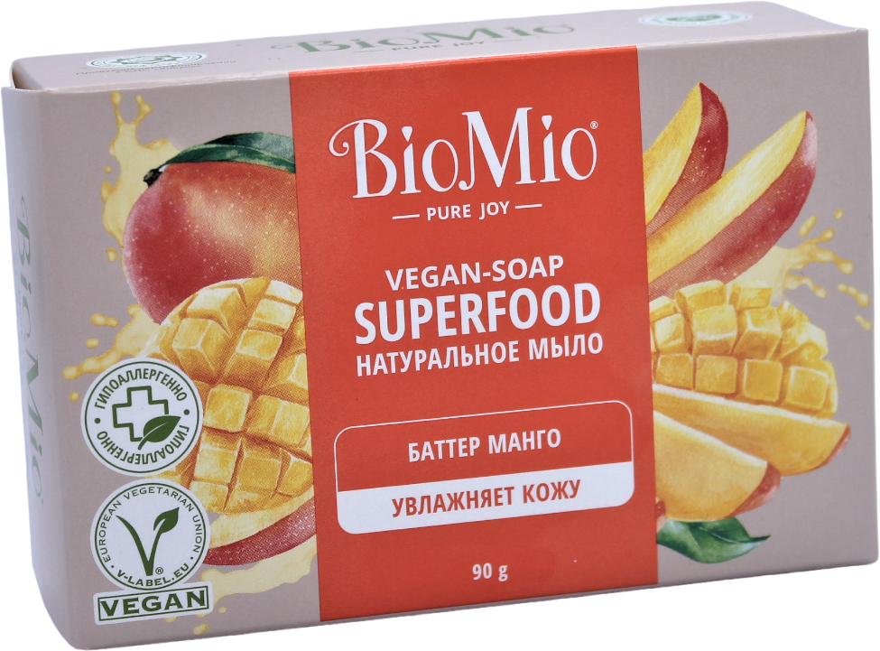 Натуральное мыло "Манго" Vegan Soap Superfood, 90 г BioMio - фото №4