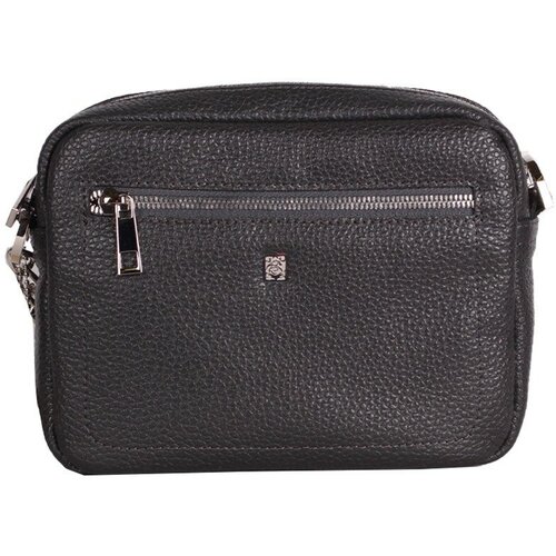 фото Сумка кросс-боди шарпей, фактура зернистая, серый