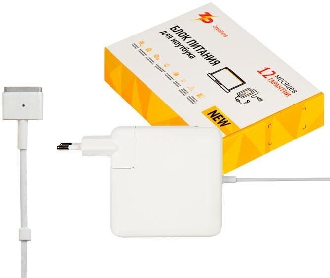 Блок питания (зарядка) ZeepDeep для MacBook Air A1436 A1465 A1466, 45W MagSafe 2 14.85V 3.05A б/у