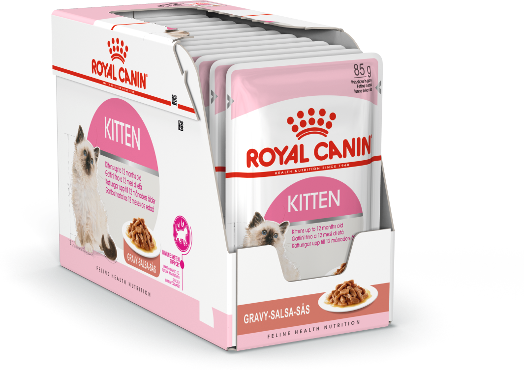 Влажный корм в соусе для котят Royal Canin Kitten (Киттен) для котят в возрасте до 12 месяцев в соусе 24х0,085кг