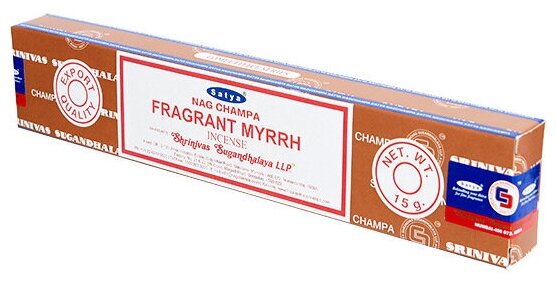 Благовония Ароматная Мирра Сатья серия incense / Fragrant Myrrh Satya