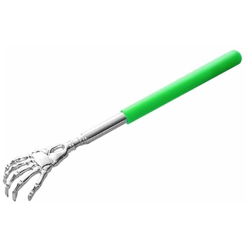 Чесалка раздвижная Скелет зеленый Чесалка телескопическая 22-58 см Массажер для спины 192₽