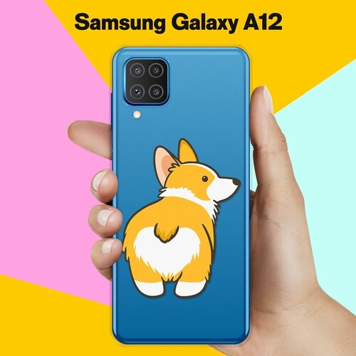 Силиконовый чехол Корги на Samsung Galaxy A12 силиконовый чехол на samsung galaxy a12 корги в масках для самсунг галакси а12