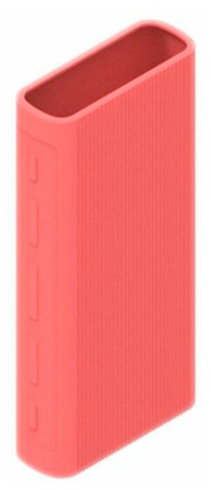 Силиконовый чехол для внешнего аккумулятора Xiaomi Mi Power Bank 3 20000 мА*ч (PLM07ZM / PB2050ZM / PLM18ZM) розовый