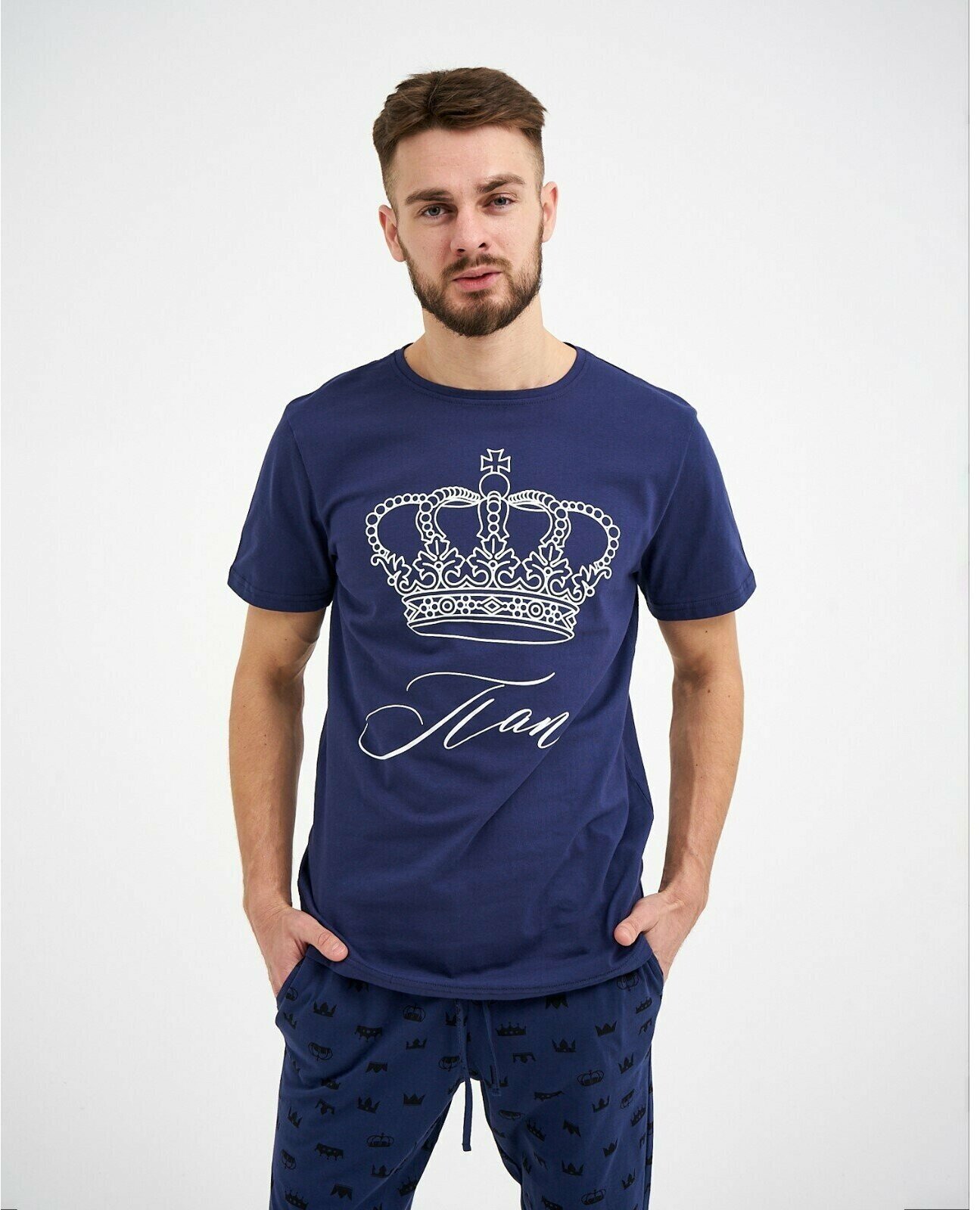 Пижама мужская (футболка и брюки) KAFTAN "Crown" р.54 - фотография № 8