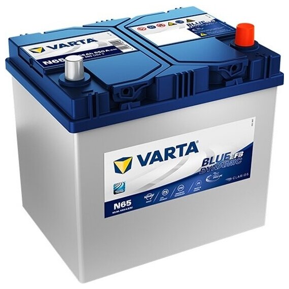 Аккумулятор Varta Blue dynamic EFB 565 501 065 N65 JIS D23 без крепления, 65 Ач