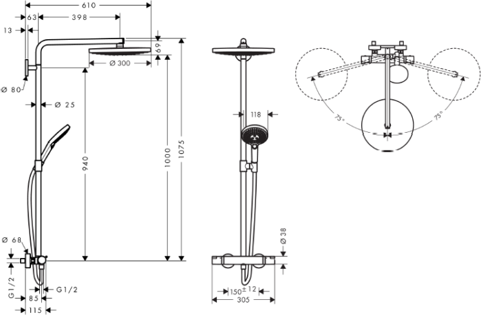 Смеситель для раковины Hansgrohe 71160000 Logis E 70 - фотография № 8