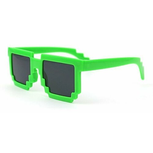 Карнавальные очки Пиксели зеленые, украшение для праздника
