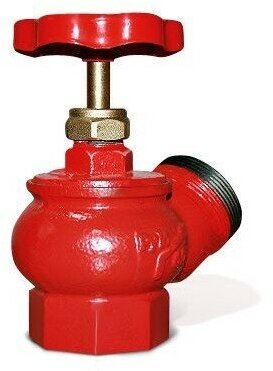Вентиль пожарный чугунный угловой КПК Ду=50 мм (муфта цапка)