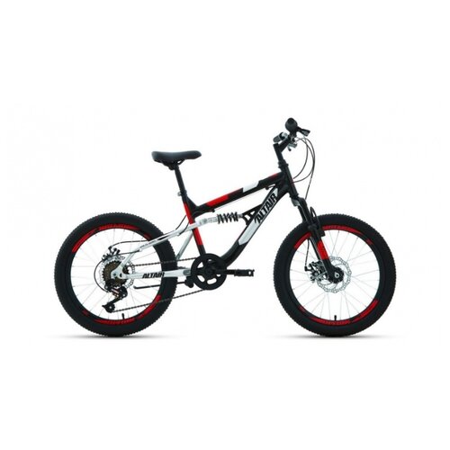 фото Велосипед 20' altair mtb fs 20 disc 6 ск 20-21 г, 14' черный/красный/rbkt1f106003