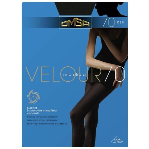 фото Колготки omsa velour, 70 den, черный