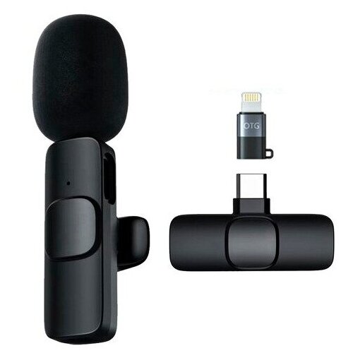 Микрофон беспроводной петличный для смартфона Wireless Microphone K8