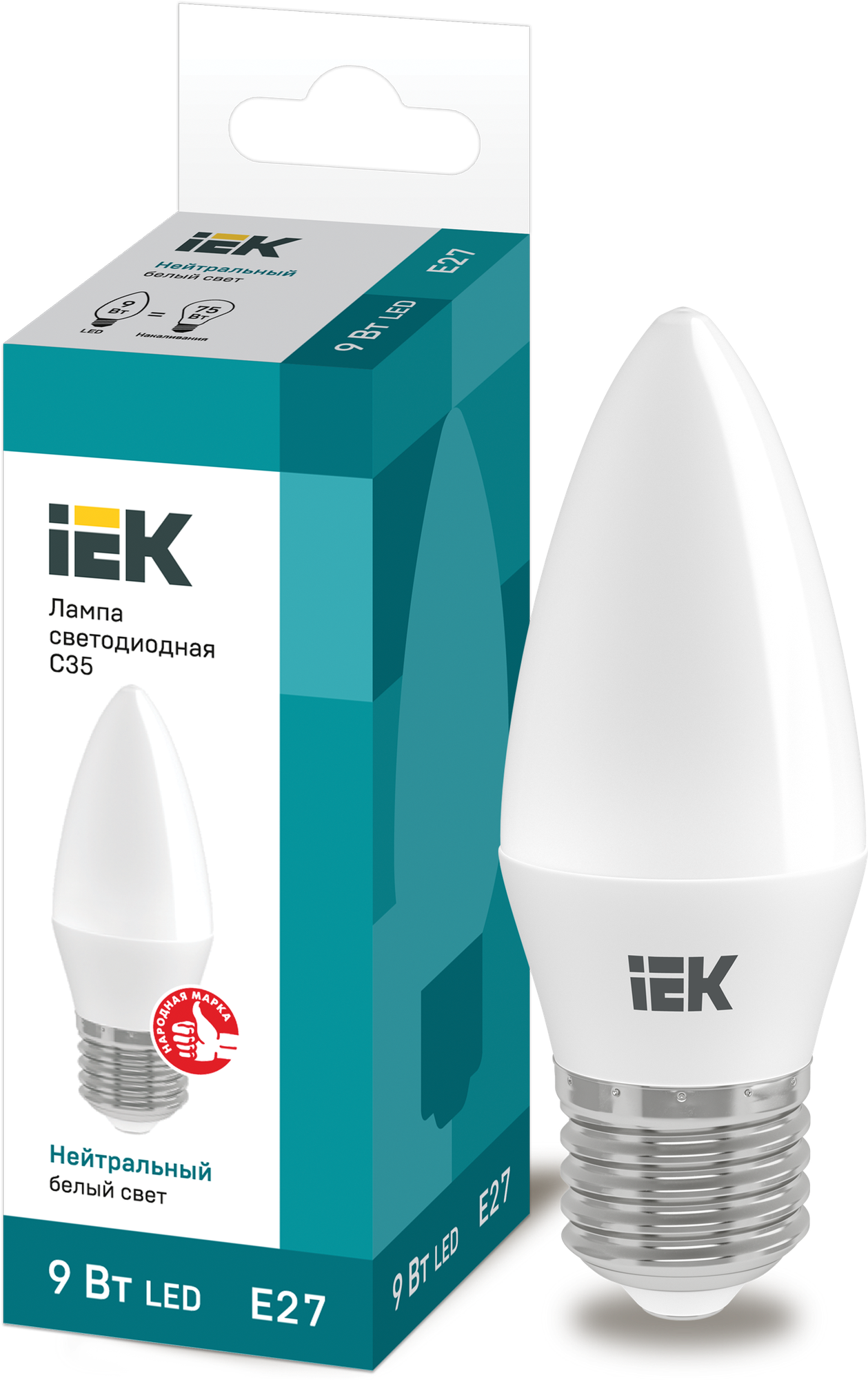 Лампа светодиодная IEK ECO 4000K E27 C35