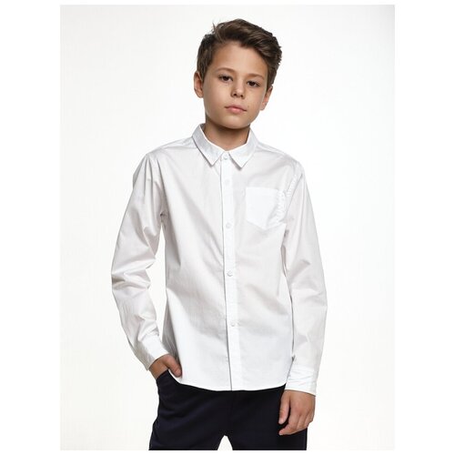Рубашка для мальчиков Mini Maxi, модель 6732, цвет белый, размер 122