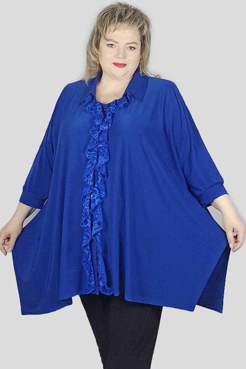 Блуза , размер 64-74, синий