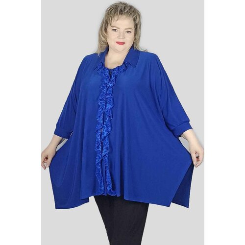 Блуза , размер 64-74, синий