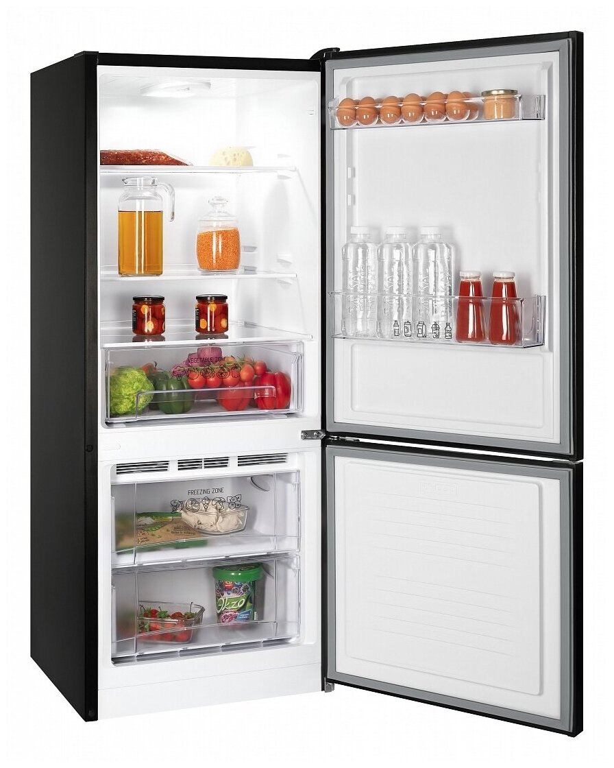 Холодильник NORDFROST NRB 121 B двухкамерный, 240 л объем, черный матовый - фотография № 6
