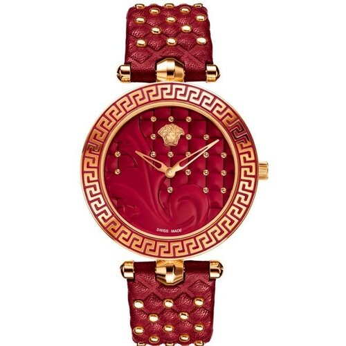 фото Наручные часы versace versace vanitas red enamel dial rose gold-tone ladies watch, красный