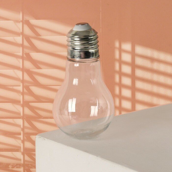 Бутылочка для хранения «Лампочка», 80 мл, цвет серебряный/прозрачный - фотография № 5