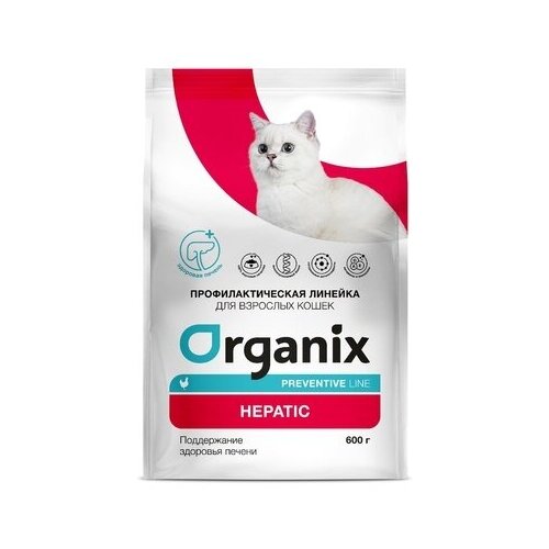 Organix Preventive Line Hepatic сухой корм для кошек Поддержание здоровья печени 600 г