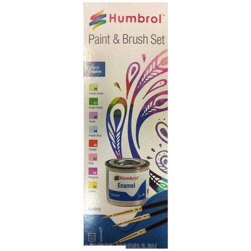 AA9063 Набор эмалевых красок с кистями Enamel Paint and Brush Creative Set ab9061 набор акриловых красок пейзаж с кистями acrylic landscape painting set