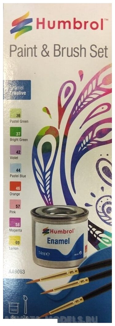 фото AA9063 Набор эмалевых красок с кистями Enamel Paint and Brush Creative Set