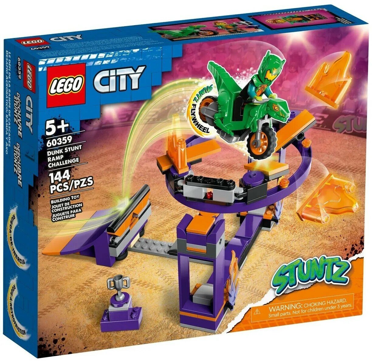 Конструктор Lego City Испытание каскадеров с трамплином и кольцом | 60359