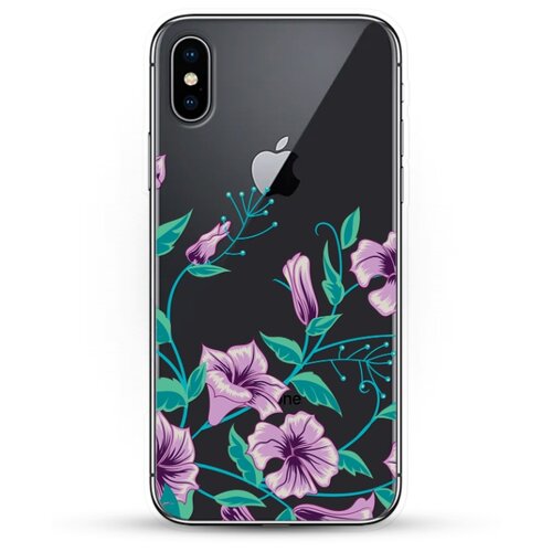 фото Силиконовый чехол фиолетовые цветы на apple iphone xs max andy & paul