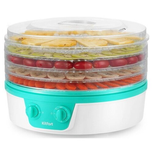 Сушка для фруктов и овощей Kitfort КТ-1935-3 5под 245Вт белый 623800₽