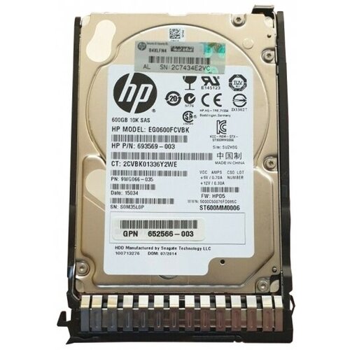 Жесткий диск HP 739712-001 600GB 10000 SAS 25 HDD 2307500₽