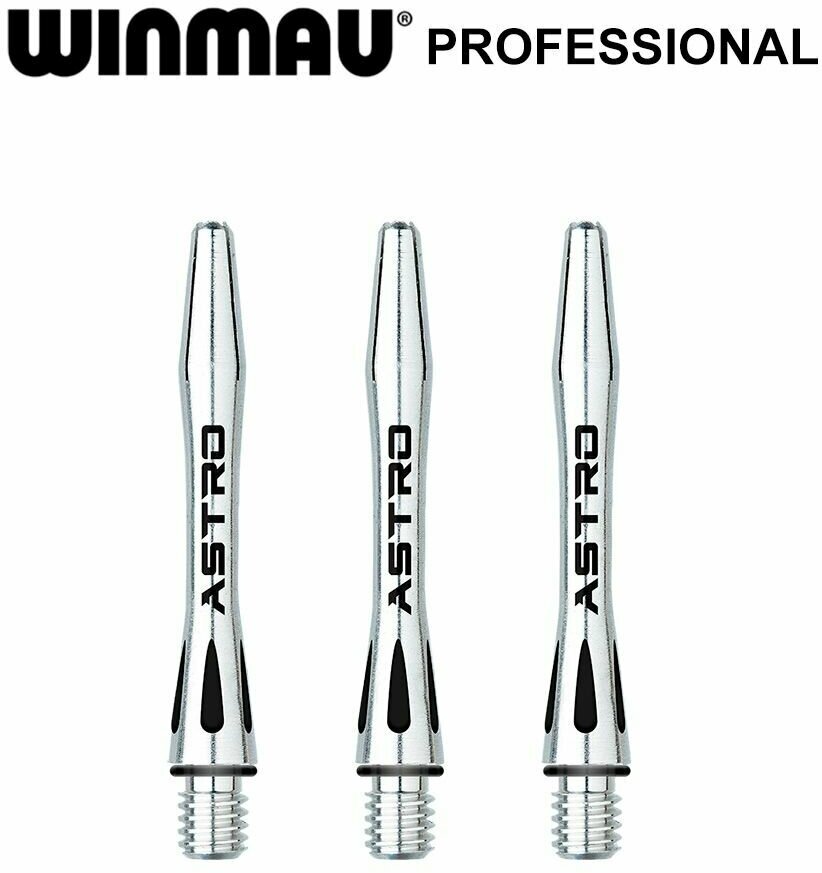 Короткие хвостовики 3шт для дротиков Winmau Astro Aluminium (Short). Аксессуары для Дартс.