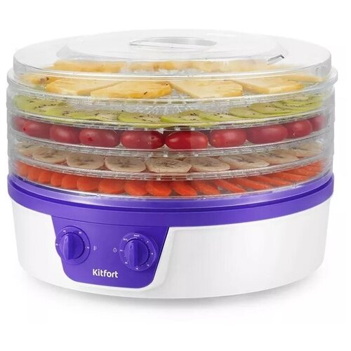 Сушка для фруктов и овощей Kitfort КТ-1935-1 5под 245Вт белый КТ-1935-1 894900₽