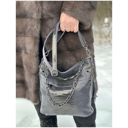 фото Женская сумка через плечо из натуральной кожи lak