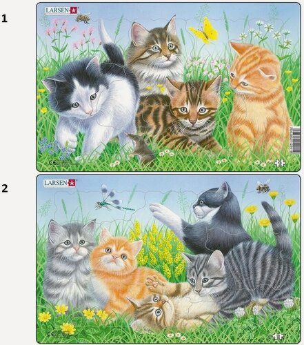 Изображение товара Пазлы для детей Larsen Котята-10-1шт 10 элементов, в ассортименте, интересные и развивающие
