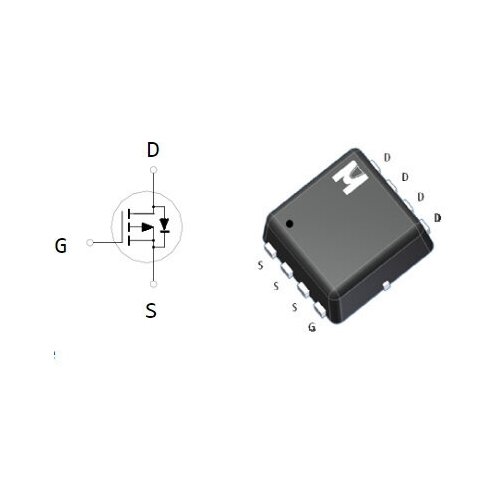 Микросхема B20P03 EMB20P03V QFN-8 P-Channel MOSFET 30V 10A EDFN3x3