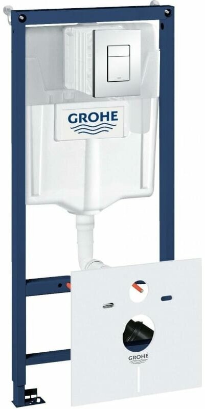 Инсталляция для унитаза GROHE Rapid SL 38772001 с клавишей Skate Cosmopolitan хром