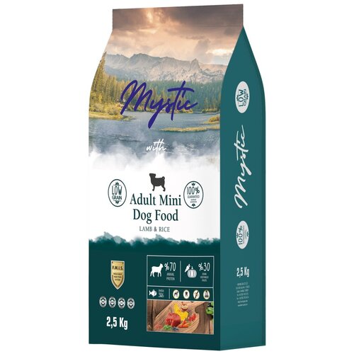 Mystic Корм для собак Adult Mini Dog Food мелких пород Ягненок рис