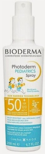 Изображение товара Детский солнцезащитный спрей Bioderma Pediatrics SPF50+, 200 мл