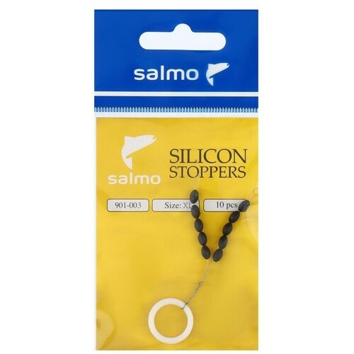 стопор для оснастки salmo 901 001m 10 шт 001 Salmo Стопор для поплавка силиконовый SALMO 901, упаковка 10шт (XL ; 0,35-0,50мм ;10шт)