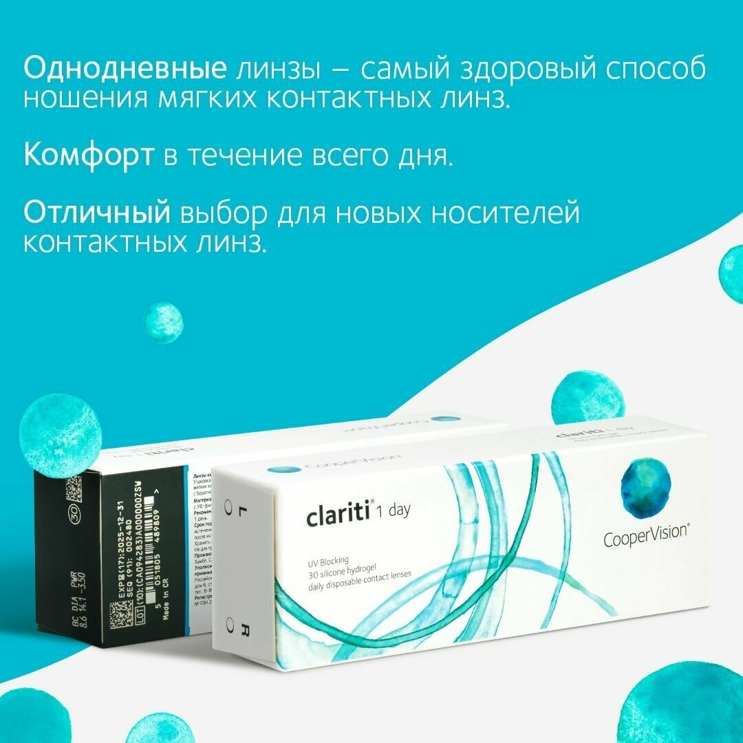 CooperVision clariti 1-day (30 линз) -7.00 R 8.6