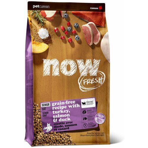 NOW FRESH Контроль веса - Беззерновой для Кошек с Индейкой, Уткой и овощами (Fresh Grain Free Senior Cat Recipe ) 3,63 кг
