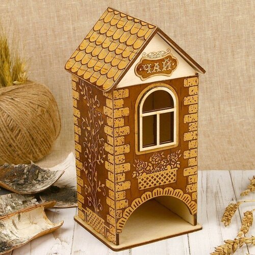 SUI Чайный домик Ажур 10х9х20 см береста 2226₽