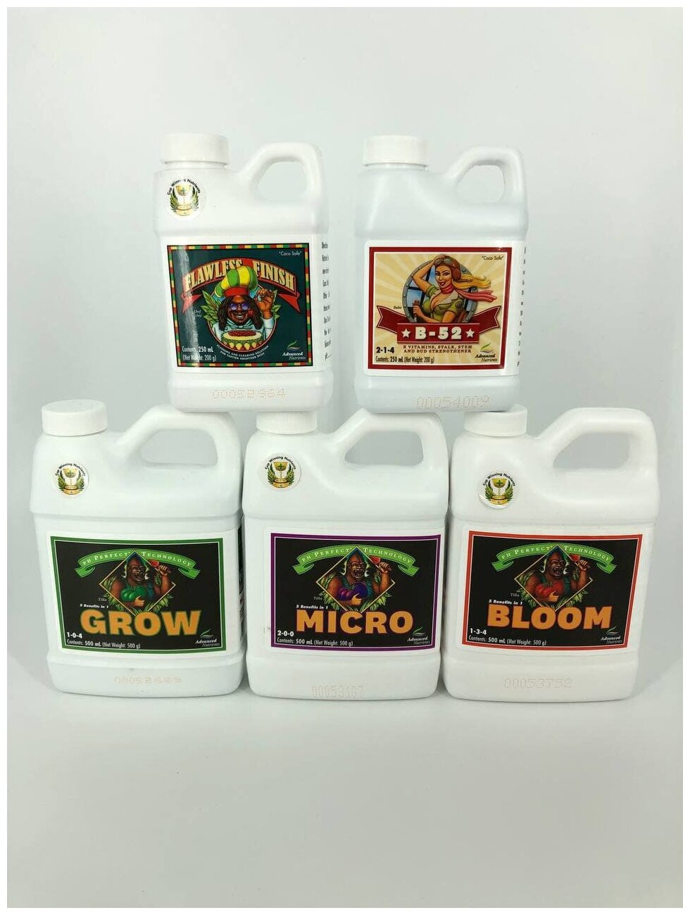 Комплект удобрений pH Perfect Grow Micro Bloom по 500 мл (0,5 л) из 3-х штук + Стимулятор созревания Flawless Finish 0,25л + B-52 0,25л