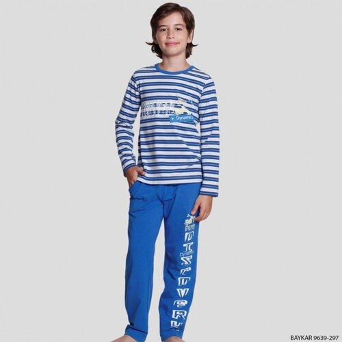 Пижама для мальчиков Baykar , цвет голубой, размер 116-122