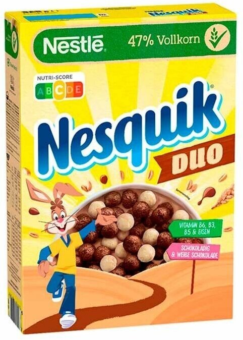 Сухой завтрак Nestle Nesquik Duo шоколадные шарики (Германия), 325 г - фотография № 1