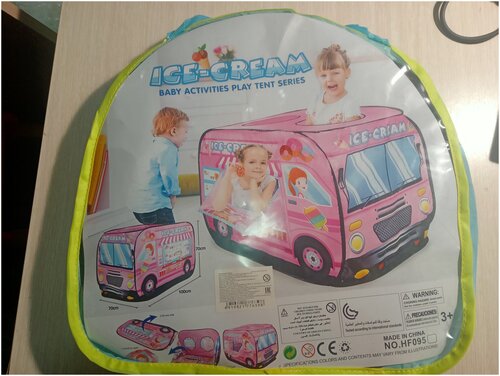 Игровой домик палатка автобус-мороженое в сумке